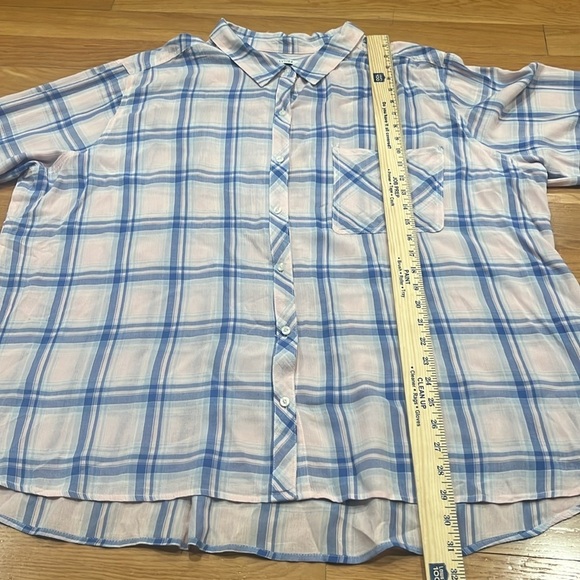 Kenneth Cole Reaction plus size button down roll up sleeve shirt size 3X . - Picture 5 of 6